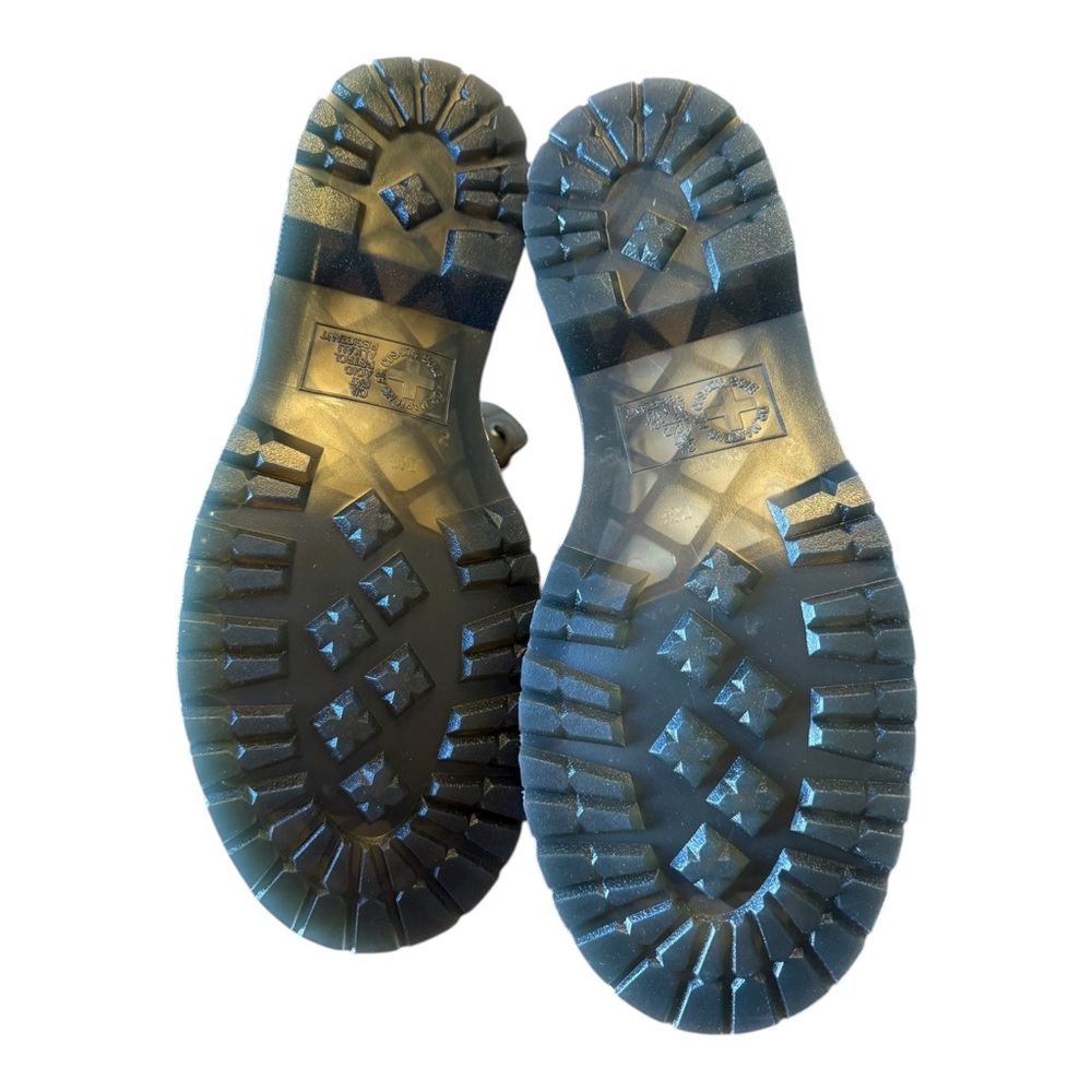 Dr. Martens woman’s 1460 Pascal Virginia Combat Boots Gunmetal Gray Sz 7 New - Picture 7 of 8